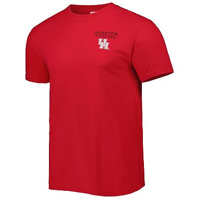 Men's Red Houston Cougars Landscape Shield T-Shirt