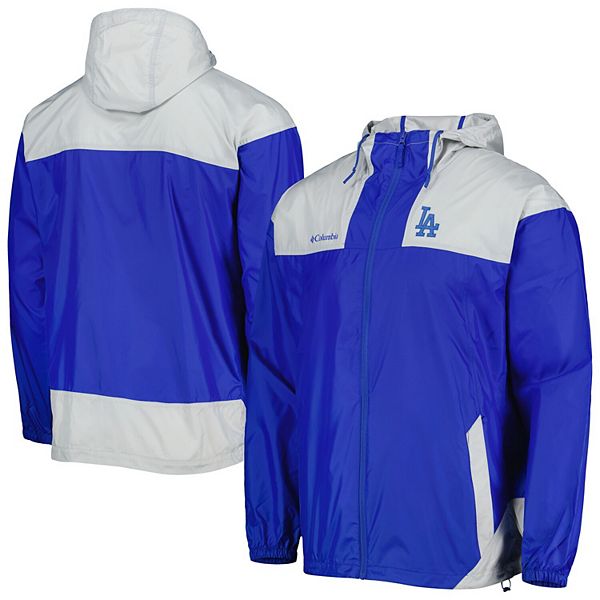 Columbia Royal/Gray Los Angeles Dodgers Omni-Shade Flash Forward Challenger Full-Zip Windbreaker Jac