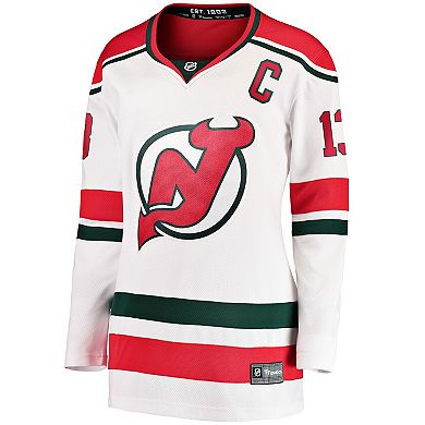 Women's Fanatics Nico Hischier White New Jersey Devils Alternate Breakaway Jersey
