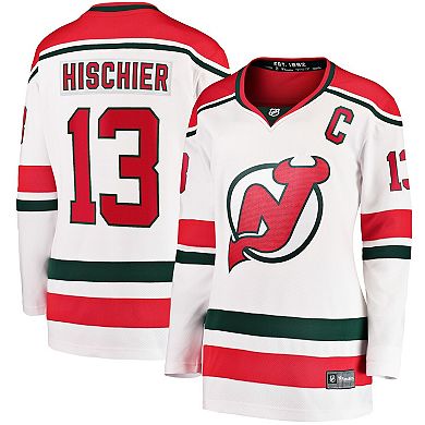 Women's Fanatics Nico Hischier White New Jersey Devils Alternate Breakaway Jersey
