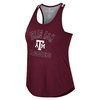 Women's Colosseum Maroon Texas A&M Aggies 10 Days Racerback Scoop Neck Tank Top