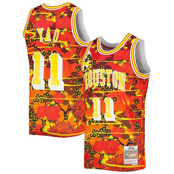 Men's Mitchell & Ness Yao Ming Red Houston Rockets Hardwood Classics Lunar New Year Swingman Jersey