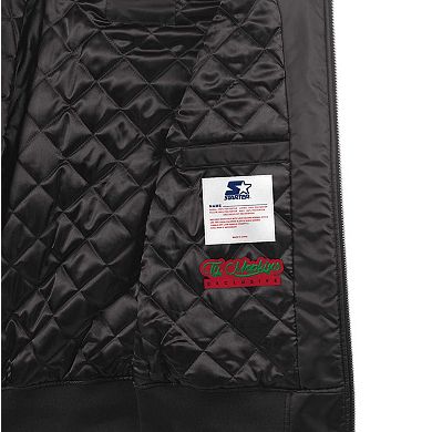 Men's Starter x Ty Mopkins Black Dallas Mavericks Black History Month Satin Full-Zip Jacket