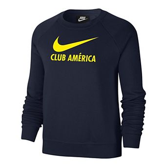 Women's Nike Navy Club America Lockup Varsity Tri-Blend Raglan Pullover Sweatshirt