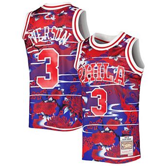Men's Mitchell & Ness Allen Iverson Red Philadelphia 76ers 1996/97 Hardwood Classics Lunar New Year Swingman Jersey