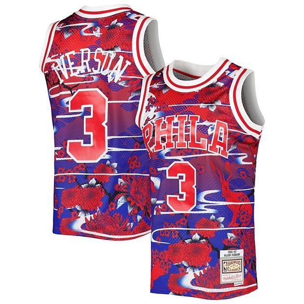 Men's Mitchell & Ness Allen Iverson Red Philadelphia 76ers