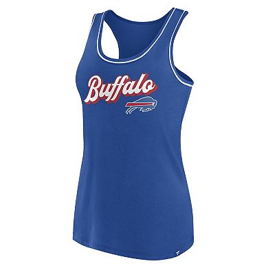 Women's Fanatics Branded Royal Buffalo Bills Wordmark Logo Racerback Scoop Neck Tank Top
