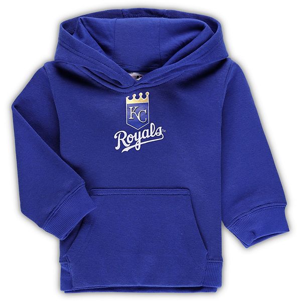 Toddler Royal Kansas City Royals Team Primary Logo Fleece Pullover Hoodie