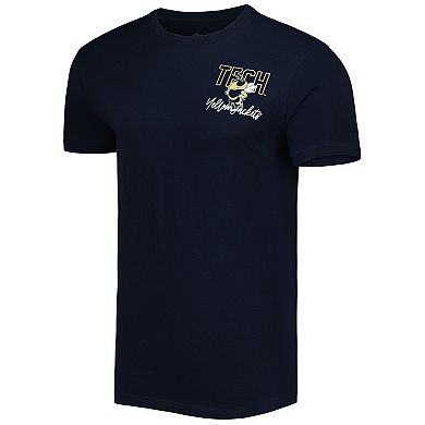 Men's Navy Georgia Tech Yellow Jackets Vintage Through the Years Two-Hit T-Shirt