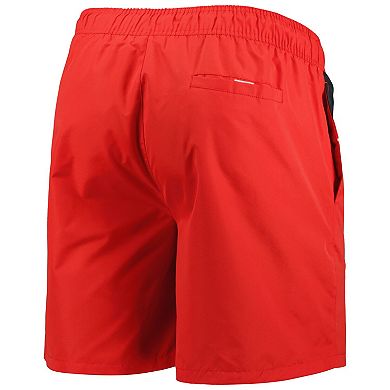 Men's Starter Red Chicago Blackhawks Freestyle Volley Swim Shorts