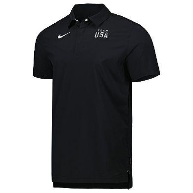 Men's Nike Black/White Team USA Coaches Performance Polo
