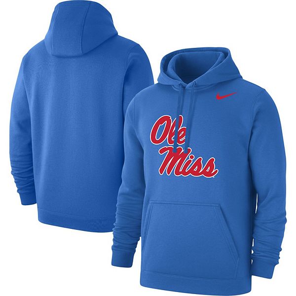 Men's Nike Powder Blue Ole Miss Rebels Logo Club Pullover Hoodie