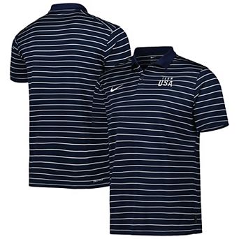 Men's Nike Navy/White Team USA Victory Striped Performance Polo