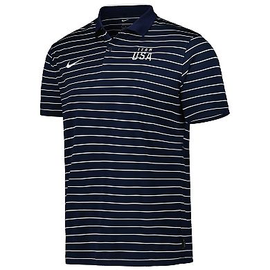 Men's Nike Navy/White Team USA Victory Striped Performance Polo