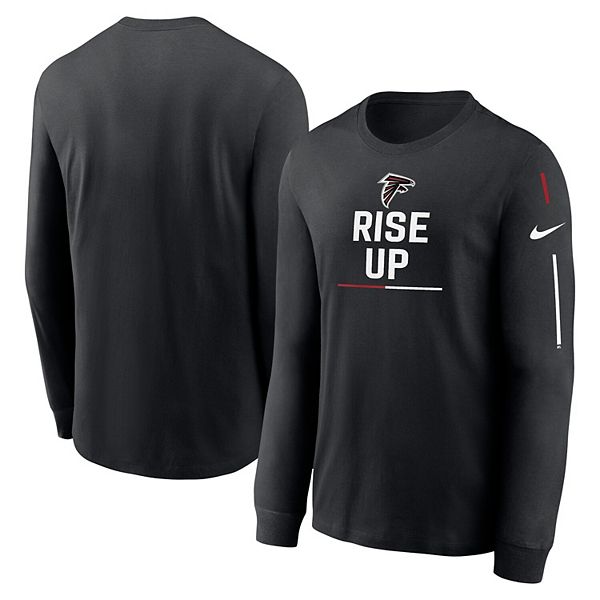 Men's Nike Black Atlanta Falcons Team Slogan Long Sleeve T-Shirt