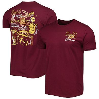 Men's Maroon Minnesota Golden Gophers Vintage Through the Years Two-Hit T-Shirt