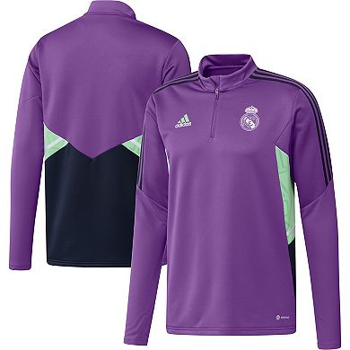 Men's adidas Purple Real Madrid Training AEROREADY Quarter-Zip Top