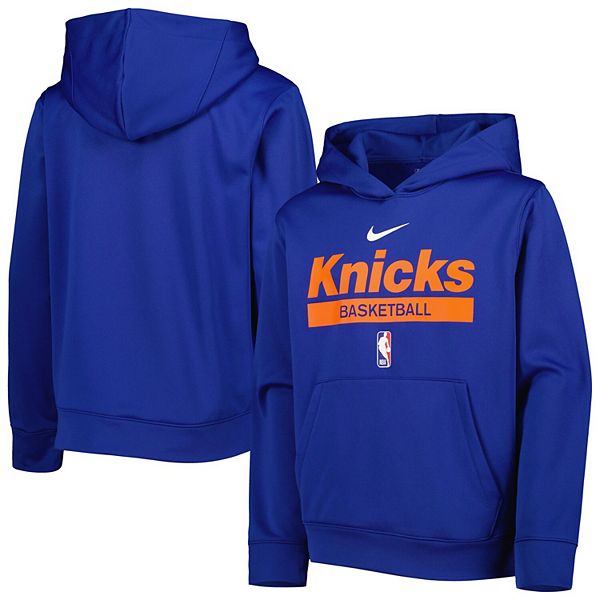 Youth Nike Knicks Dri-Fit Practice Graphic Longsleeve Tee