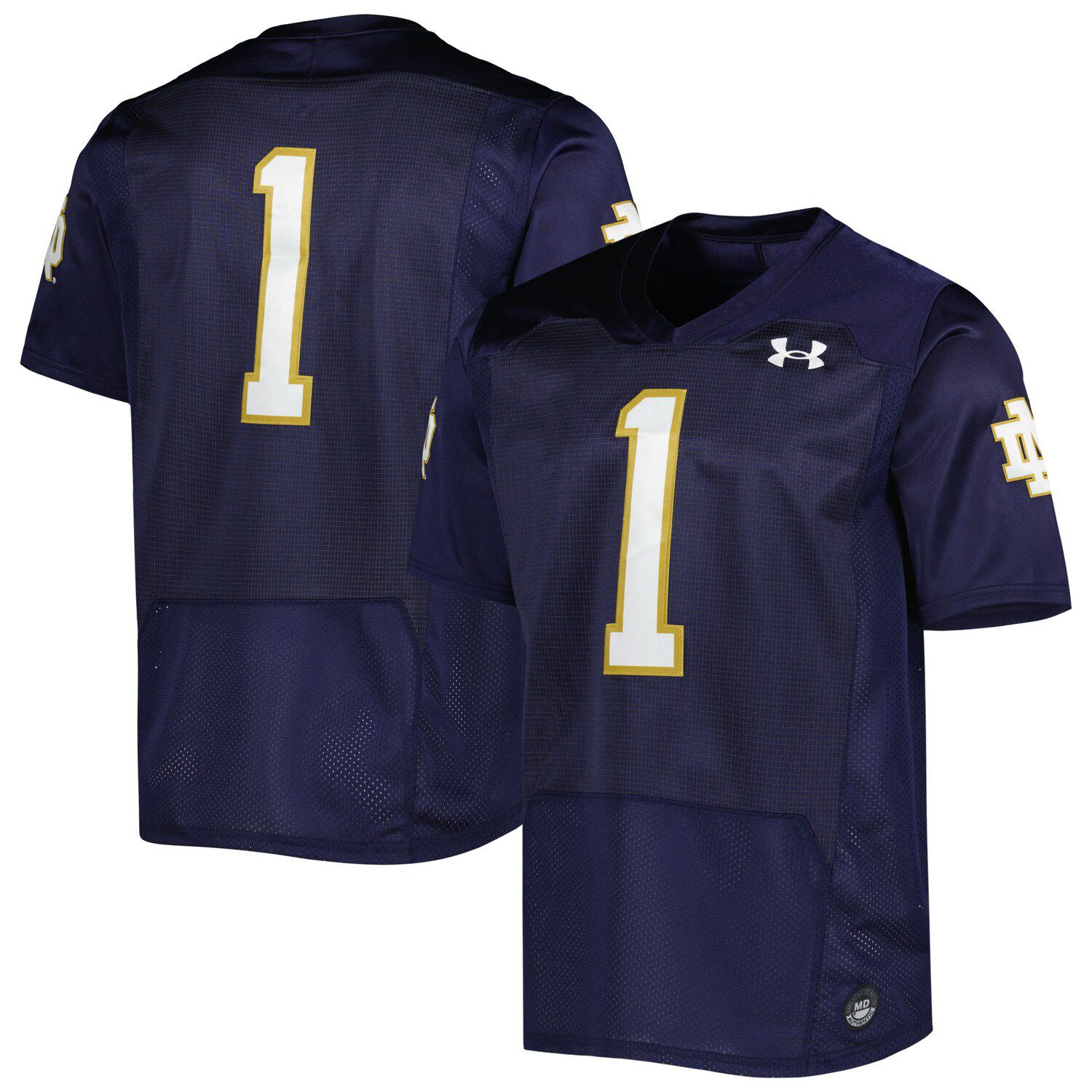 Women's Under Armour #21 Navy Notre Dame Fighting Irish Replica