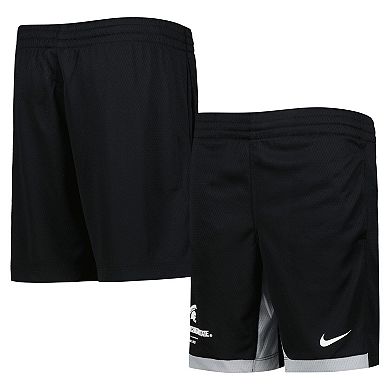 Youth Nike Black Michigan State Spartans Trophy Performance Shorts