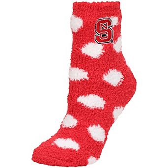 Women's ZooZatz NC State Wolfpack Plush Dot Socks