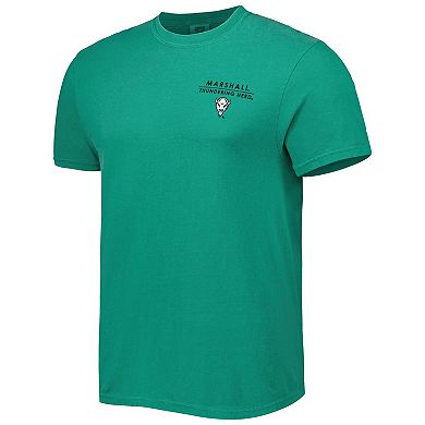 Men's Green Marshall Thundering Herd Landscape Shield T-Shirt