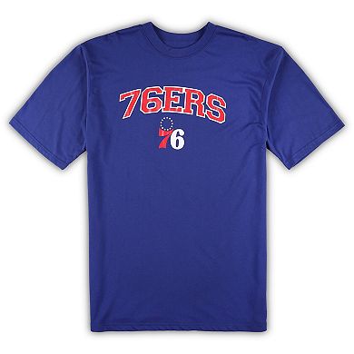 Men's Concepts Sport Royal/Heather Gray Philadelphia 76ers Big & Tall T-Shirt and Pajama Pants Sleep Set