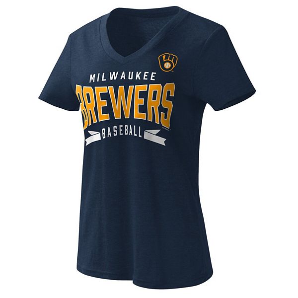 Milwaukee Brewers Women's Long Sleeve T-Shirt Blue Choose Size