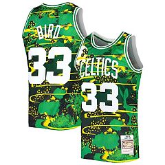 Men's Boston Celtics Mitchell & Ness Cream Chainstitched Swingman Shorts
