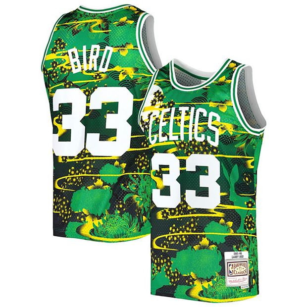 Men's Boston Celtics Larry Bird Mitchell & Ness White Out Swingman Jersey