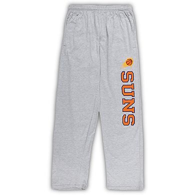 Men's Concepts Sport Purple/Heather Gray Phoenix Suns Big & Tall T-Shirt and Pajama Pants Sleep Set
