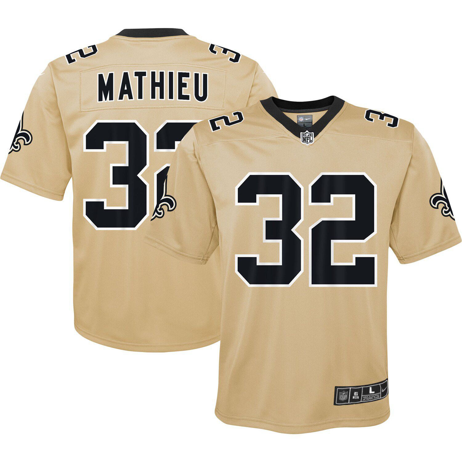 Men's New Orleans Saints Tyrann Mathieu Nike Black Player Alternate Game  Jersey in 2023