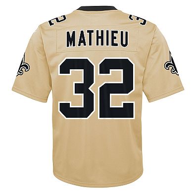 Youth Nike Tyrann Mathieu Gold New Orleans Saints Inverted Game Jersey