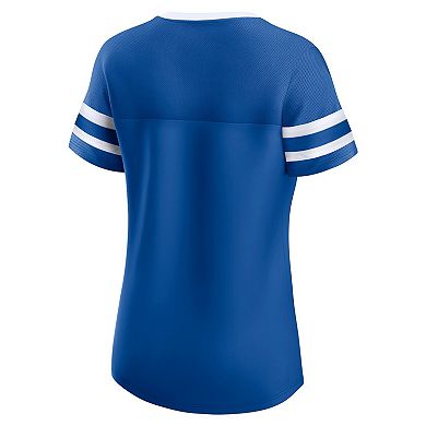 Women's Fanatics Royal Indianapolis Colts Original State Lace-Up T-Shirt