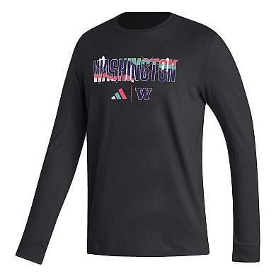 Men's adidas Black Washington Huskies Honoring Black Excellence Long Sleeve T-Shirt