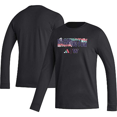 Men's adidas Black Washington Huskies Honoring Black Excellence Long Sleeve T-Shirt