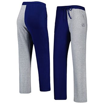 Women's ZooZatz Navy/Gray North Carolina Tar Heels Colorblock Cozy Tri-Blend Lounge Pants