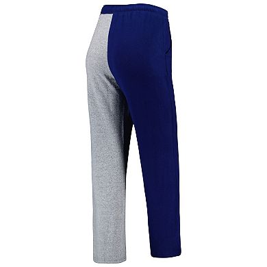 Women's ZooZatz Navy/Gray North Carolina Tar Heels Colorblock Cozy Tri-Blend Lounge Pants