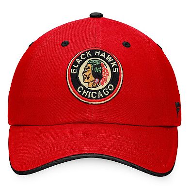 Men's Fanatics Branded Red Chicago Blackhawks Original Six Adjustable Hat