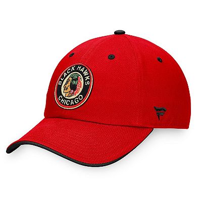 Men's Fanatics Branded Red Chicago Blackhawks Original Six Adjustable Hat