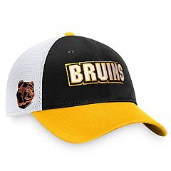 Boston Bruins Stripe Knit Yellow Pom - Mitchell & Ness beanie