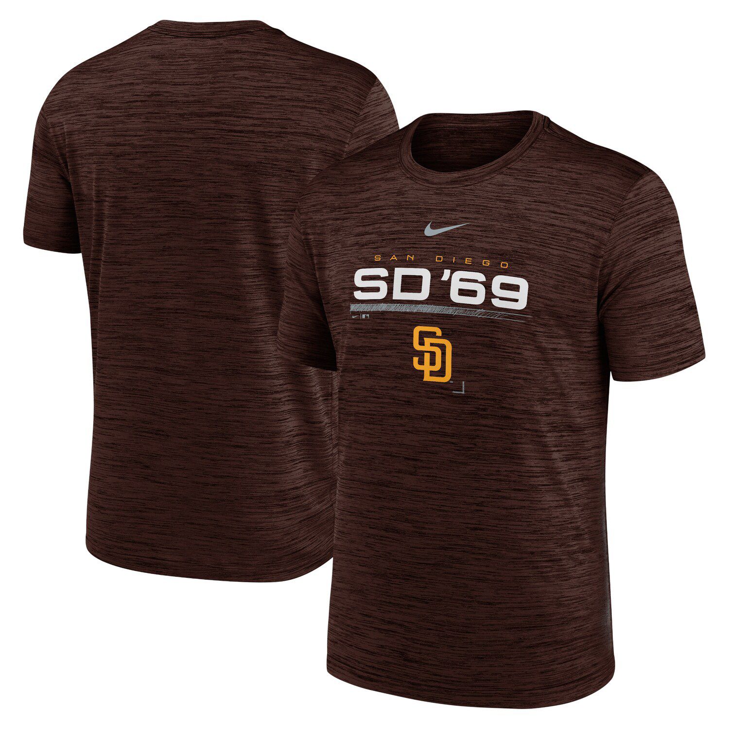 Fanatics Branded Men's Big and Tall Heathered Charcoal San Diego Padres Primary Wordmark T-Shirt - Heather Charcoal