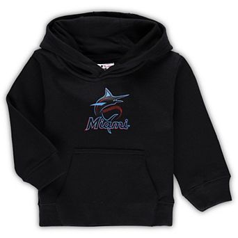 Toddler Black Miami Marlins Team Primary Logo Fleece Pullover Hoodie