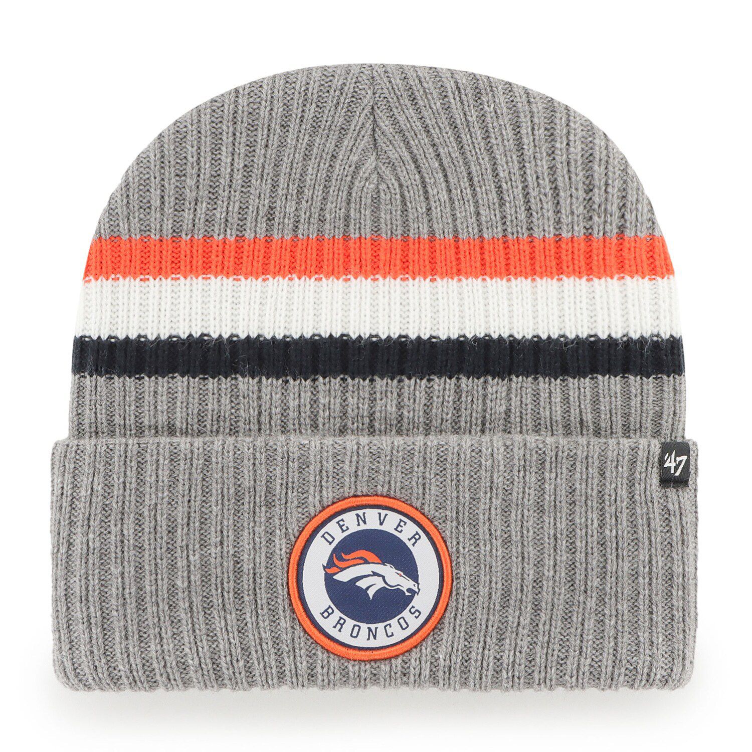 47 Brand Men's Heathered Gray, Navy Denver Broncos Motivator Flex