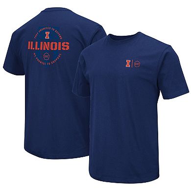 Men's Colosseum Navy Illinois Fighting Illini OHT Military Appreciation T-Shirt