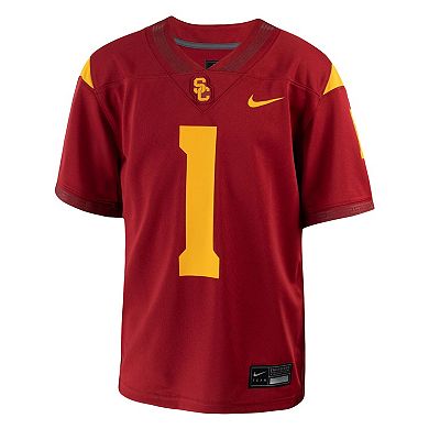 Youth Nike #1 Crimson USC Trojans 1st Armored Division Old Ironsides Untouchable Football Jersey
