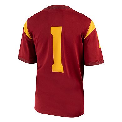 Youth Nike #1 Crimson USC Trojans 1st Armored Division Old Ironsides Untouchable Football Jersey