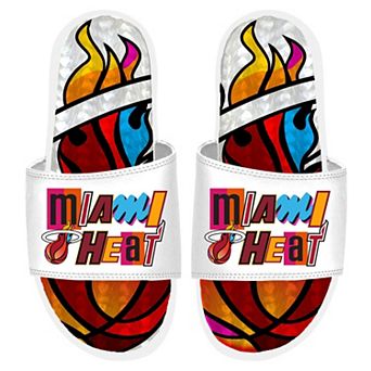 ISlide White Miami Heat 2022/23 City Edition Gel Slide Sandals