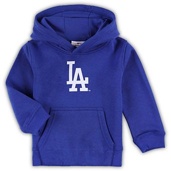 Toddler Royal Los Angeles Dodgers Team Primary Logo Fleece Pullover Hoodie