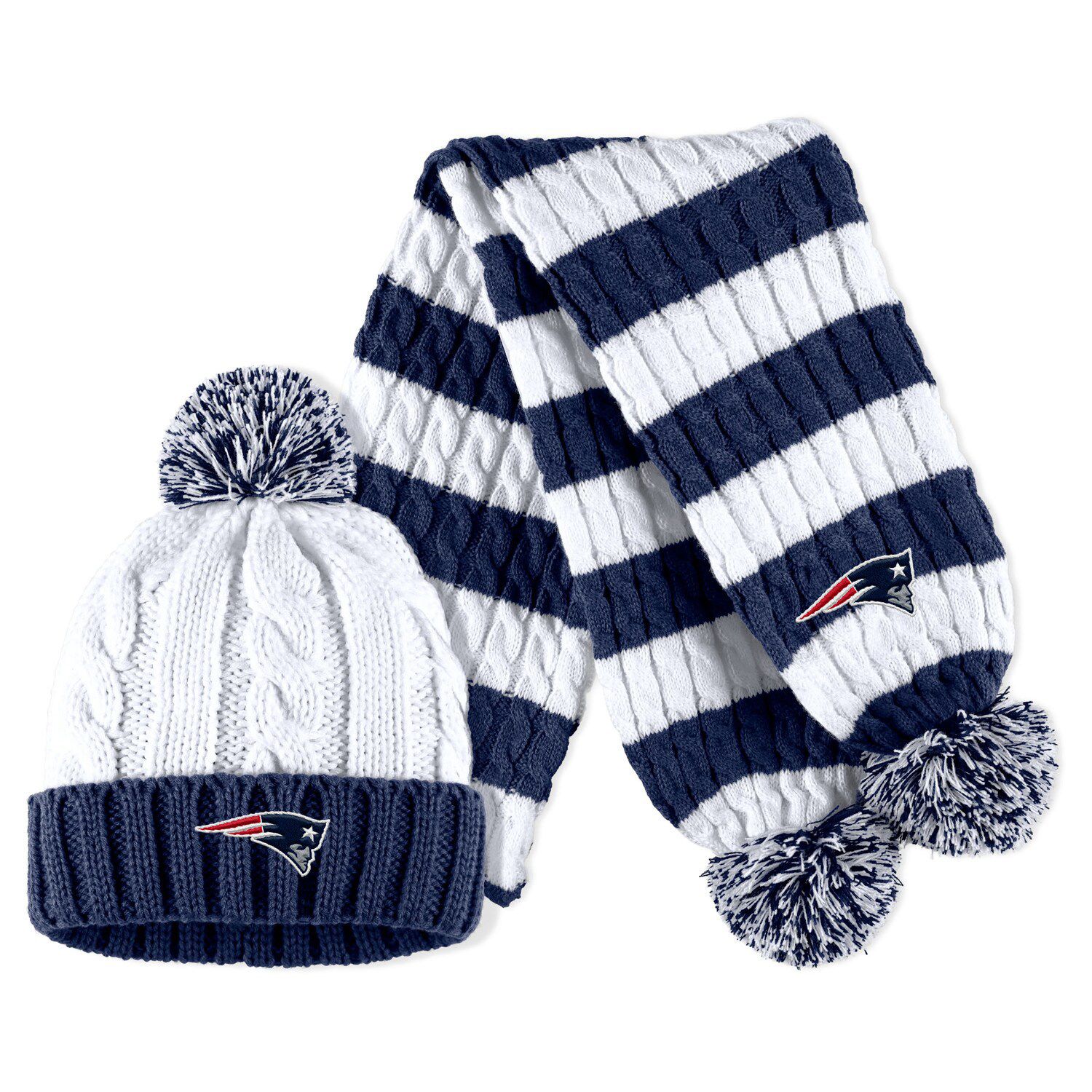 Denver Broncos '47 Women's Logo Meeko Cuffed Knit Hat with Pom - Navy